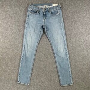 Rag & Bone Skinny Jeans Womens 26 Light Wash Blue Denim Low Rise Slim Pants